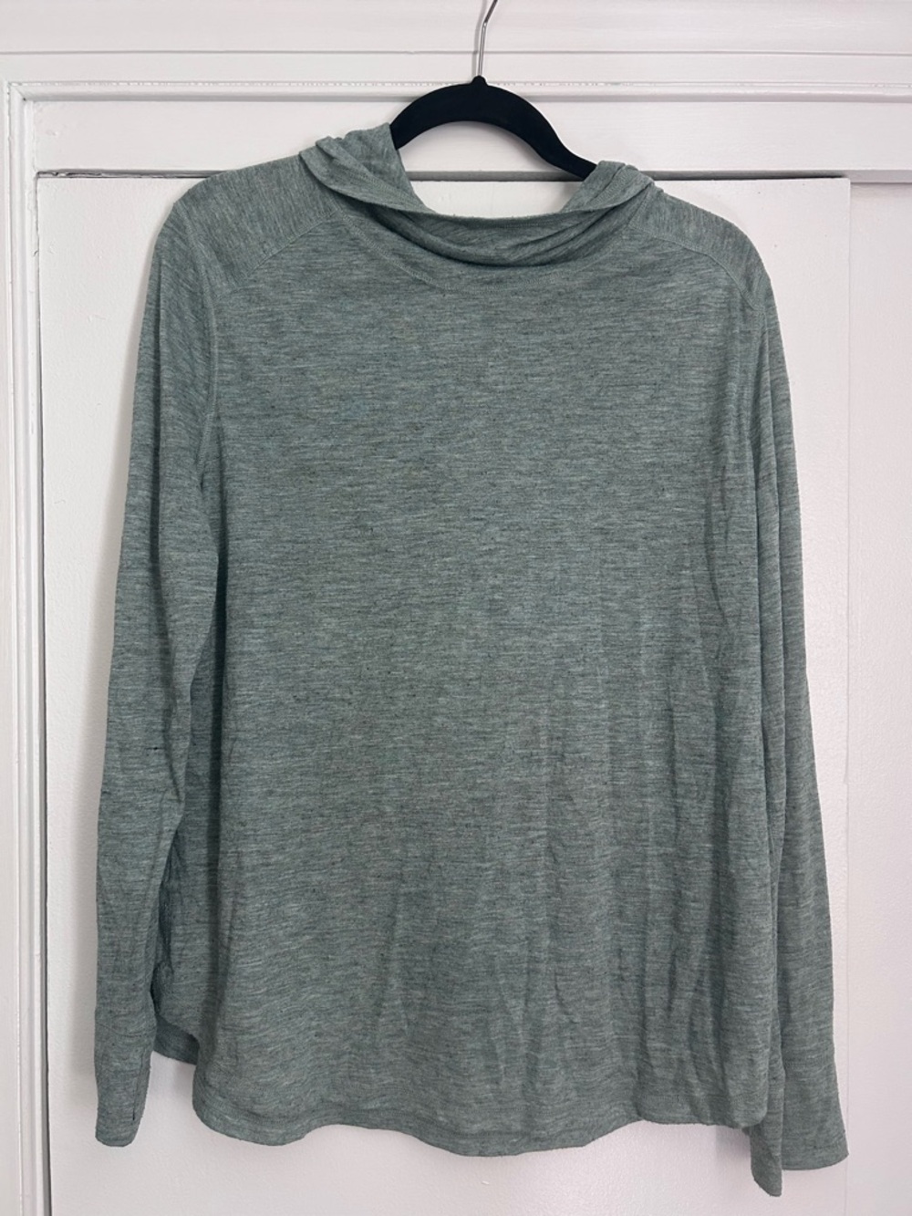 Lou & Grey Sage Green Hooded Knit Top